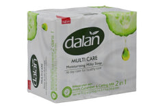Dalan Multi Care Moisturizing Soap 2 in 1 (Fresh Cucumber & Caring Milk, 3 Pack)