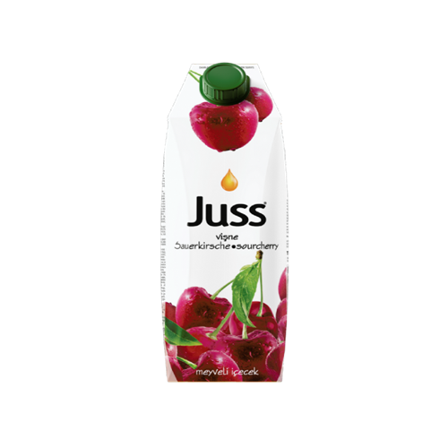 JUSS SOURCHERRY FRUIT DRINK 33.8 OZ (1000ML)  (TETRA PACK)