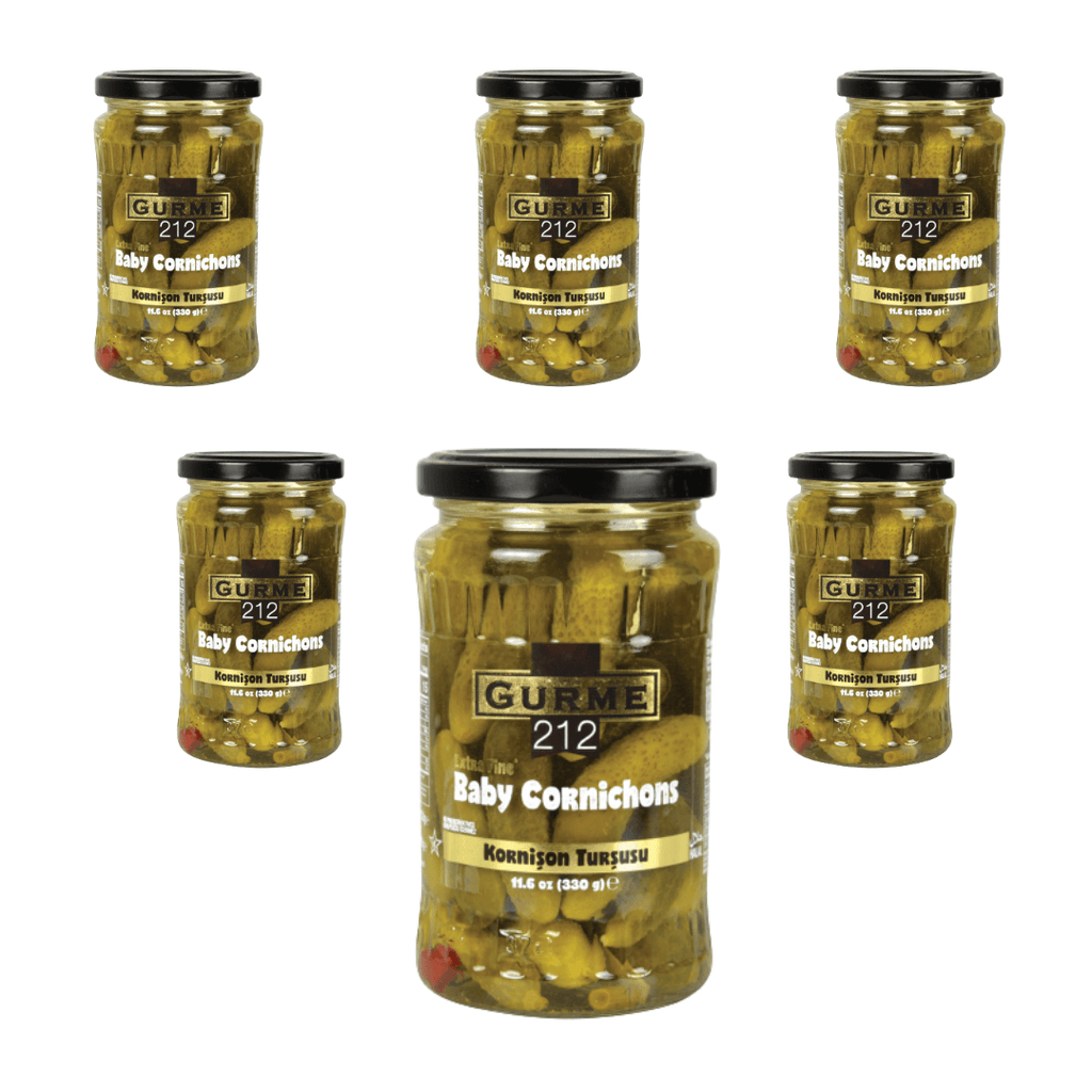 Baby Cornichon Pickles 11.6oz (6 Pack) - Gourmet212