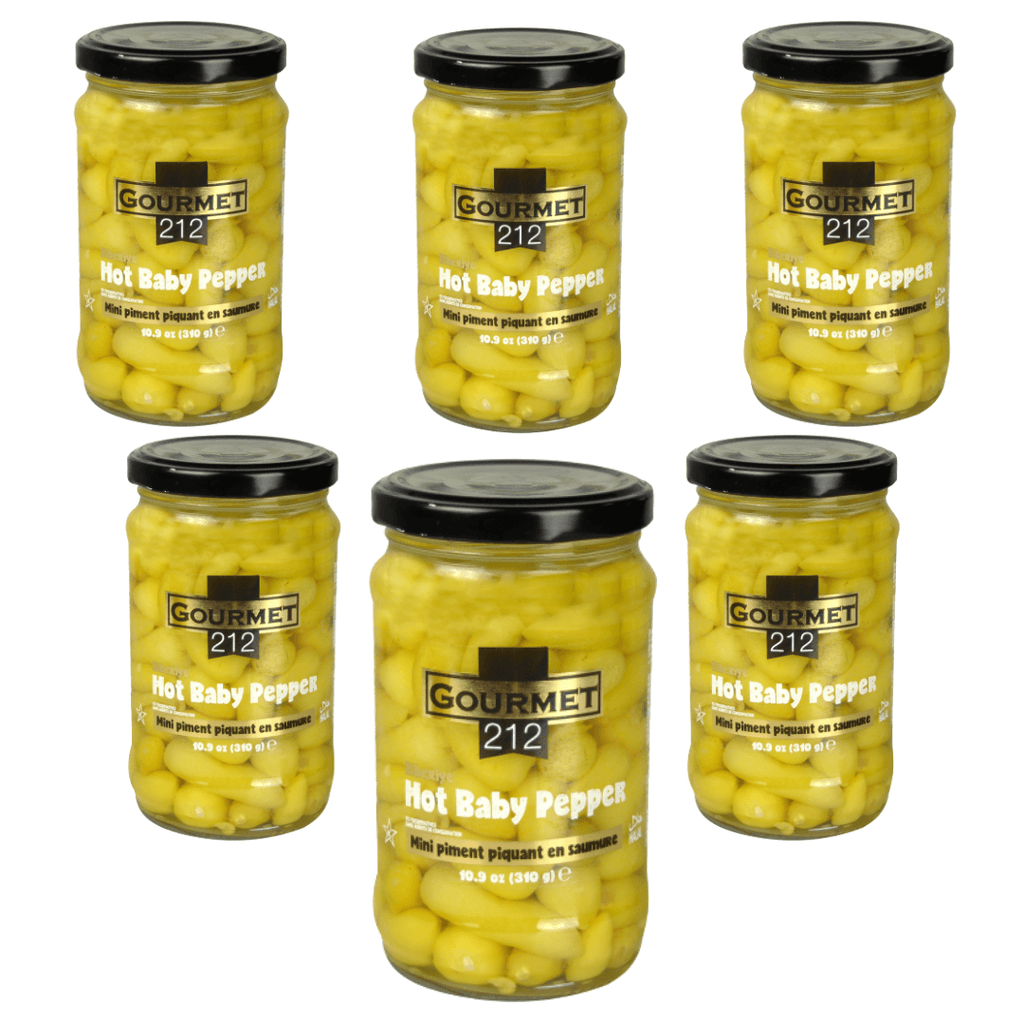 Pickled Baby Hot Peppers 11.6oz (6 Pack)